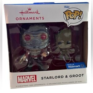 Funko Hallmark Ornament Marvel Guardians Of Galaxy Starlord & Groot